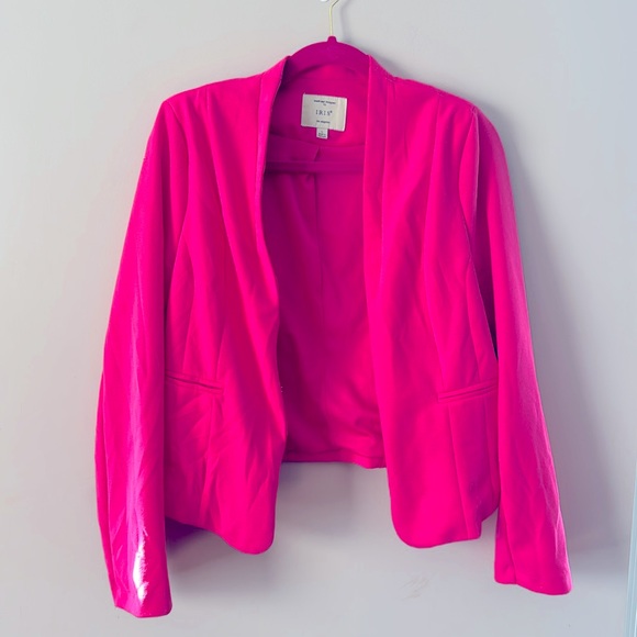 iris Jackets & Blazers - iris Hot Pink Open Front Blazer